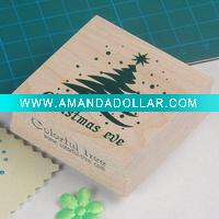 Wholesale Wooden Rubber Christmas Stamp