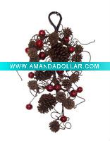 Wholesale 22'' bell doorswag for chirstmas decoration