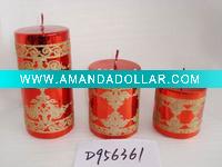 christmas metallic shining candle
