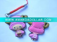 Wholesale PVC Christmas hanging drop/phone cleaner
