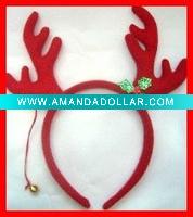Wholesale Holiday novelty headband/antler with bell