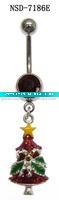 Wholesale Fancy Christmas tree of stainless steel navel belly ring body jewelry/jewellery piercing