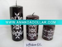 christmas metallic shining candle
