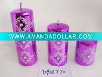 christmas metallic shining candle