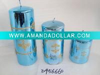 Wholesale christmas metallic shining candle