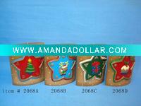 oval shape christmas candle