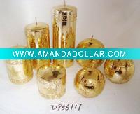 Wholesale christmas metallic shining candle