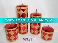 Wholesale christmas metallic shining candle