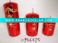 Wholesale christmas metallic shining candle