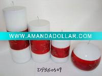 christmas metallic shining candle