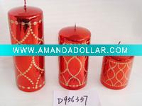 christmas metallic shining candle