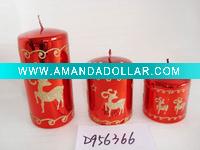 christmas metallic shining candle