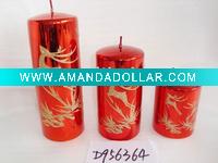 Wholesale christmas metallic shining candle