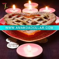 buring tea candle