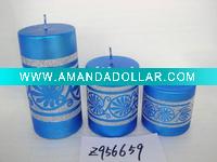 Wholesale christmas metallic shining candle