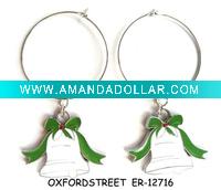 Jingle bells hoop earring