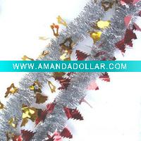 Wholesale tinsel wreath, tinsel book, tinsel xmas tree bells, cheap tinsel