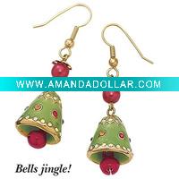 Wholesale Christmas Jewelry, Christmas Earrings, Bell Jingle