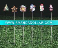 Wholesale led solar christmas stake/lawn light with snowman/christmas tree/santa/jingle bell