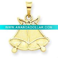 Wholesale 14k gold bells pendant