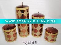 Wholesale christmas metallic shining candle