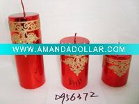 christmas metallic shining candle