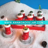 Christmas boots candle