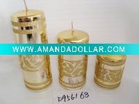 Wholesale christmas metallic shining candle