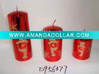 Wholesale christmas metallic shining candle
