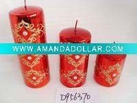 Wholesale christmas metallic shining candle