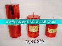 Wholesale christmas metallic shining candle
