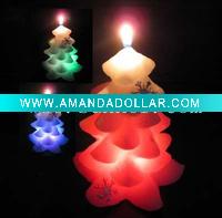 led christmas tree shape candles