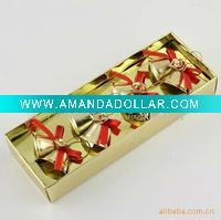 Wholesale hanging golden christmas bells christmas Bell for christmas decoration fashion Christmas decoration gold plastic christmas bells