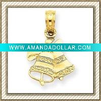 Polished Christmas Bells Pendant