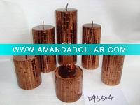 Wholesale christmas metallic shining candle
