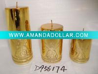 Wholesale christmas metallic shining candle