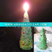 Wholesale led christmas tree shape candles