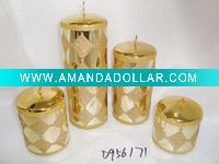 Wholesale christmas metallic shining candle