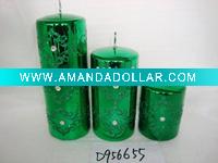 Wholesale christmas metallic shining candle