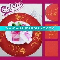 Wholesale 100% Cotton Round Placemat, 090009PM