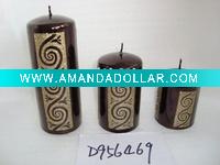 christmas metallic shining candle