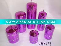 christmas metallic shining candle