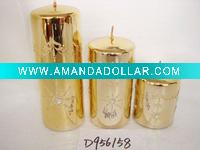christmas metallic shining candle