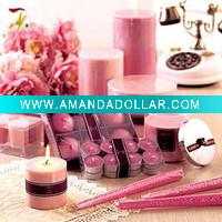 pillar pink candle