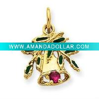 Wholesale HSYN1871 Latest New Design Enamel Christmas Bell Necklace