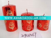 christmas metallic shining candle
