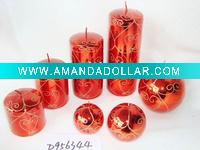 christmas metallic shining candle