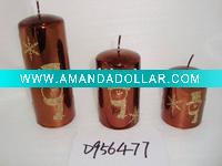 christmas metallic shining candle