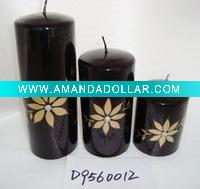 christmas metallic shining candle