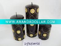 christmas metallic shining candle